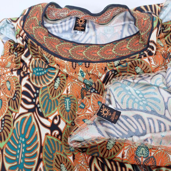 Jean Paul Gaultier Soleil M / L dress tunic top skirt palm print long - Picture 5 of 16